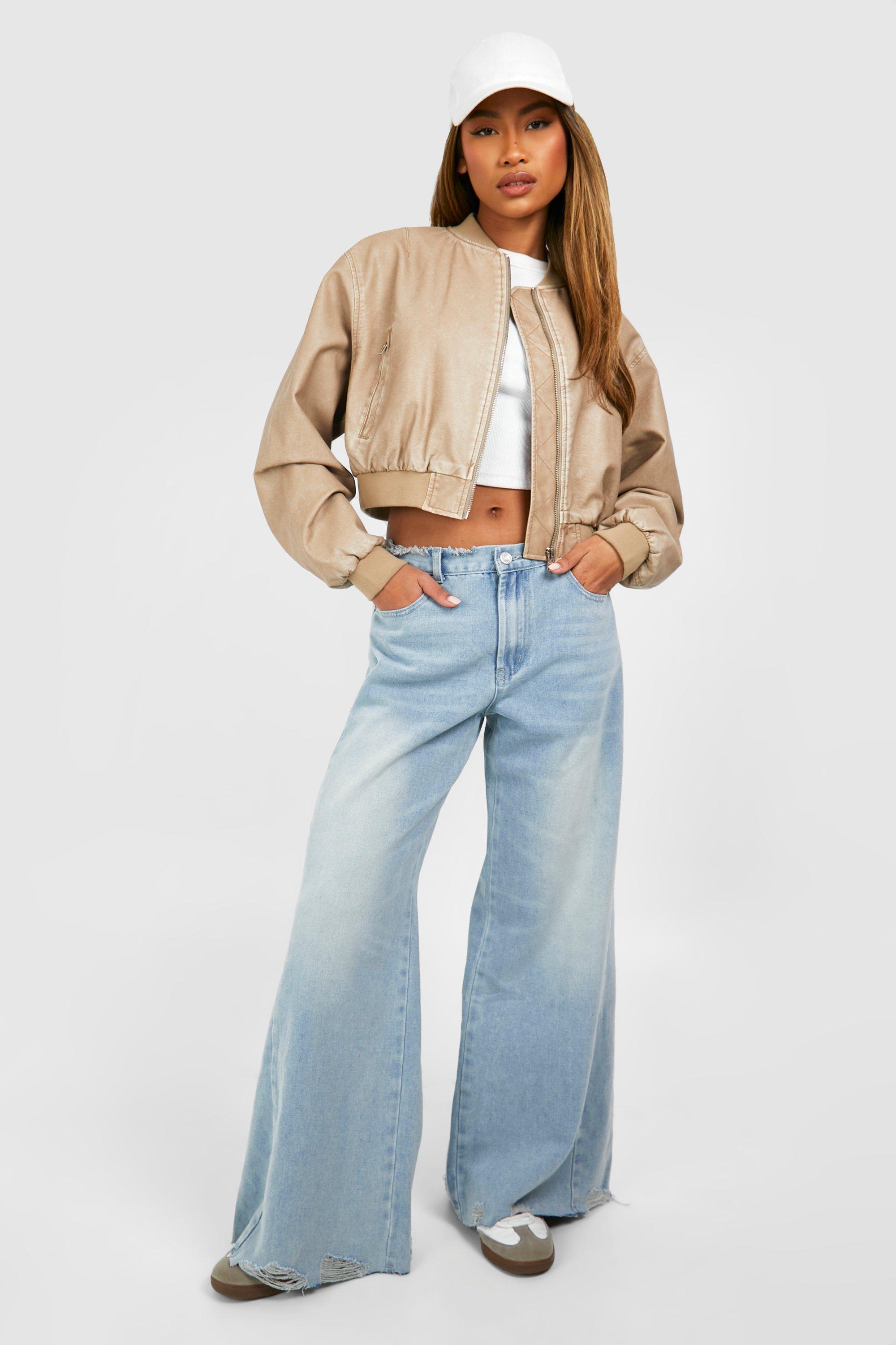 Jeans sfilacciati in fondo store
